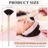 9 Pieces Facial Fan Mask Brushes, Soft Facial Applicator Brushes