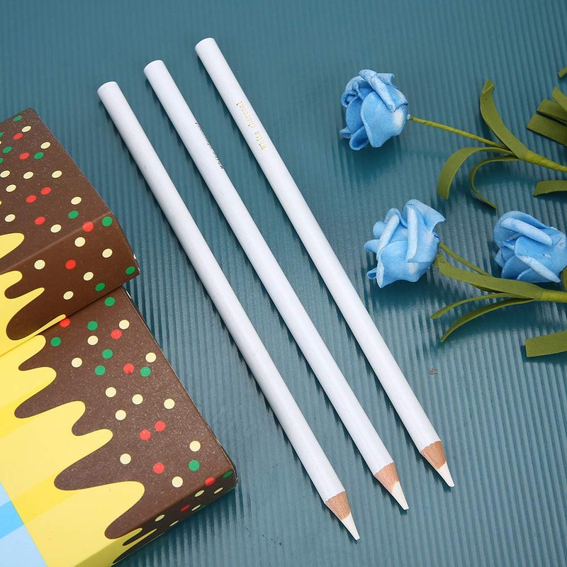Lápiz de dibujo blanco profesional, suministros de pintura de madera