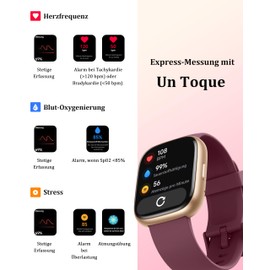 KALINCO Alexa Smartwatch, IP68 Waterproof Fitness Watch for Men and Women, Sports Watch with Phone Function, Health Reminders, 100+ Sports Modes, Heart Rate, Stress, SpO2, for Android & iOS