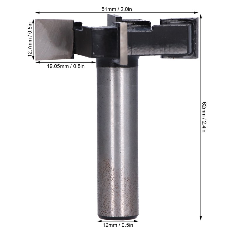 4 Tooth T Shaped Milling Cutter Large Diameter Router Bit