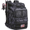 HAMBOLY Fishing Backpack with Rod Holders, 40L Tackle Box Backpack