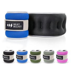 Ankle Wrist Weights for Women Men A Pair of 8 Lbs BeatBoost Arm Leg Weight Set with Adjustable Straps for Walking Pilates Exercise Workout Gym Aerobics Blue