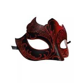 mgmb Black Red Venetian Mask Masquerade Mardi Gras Unique Style Men