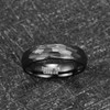 Vakki Hammered Ring Black Tungsten Rings Men's Ring Tungsten Carbide