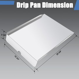 Criditpid BAC012 Drip Pan Replacement Parts for Traeger Pellet Smoker Grill, Traeger Pro Series 22, Pro 575, Newer Lil' Tex, Lil' Tex Elite, BAC-012 Stainless Steel Drip Tray Heat Baffle for Traeger