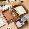 Beeveer 3 Pcs Wooden Letter Tray Wood Letter-Size Desk Organizer