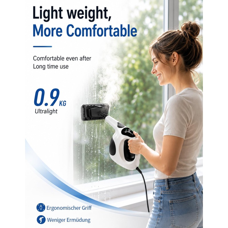 Handheld Steam Cleaner for Home, 3s Fast Heat, Lightweight with