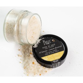 Whole Sea Salt Fleur de Sel | Flower from Natural Sea Salt from the Salins of Trapani (Sicily) | 120 g (Lemon)