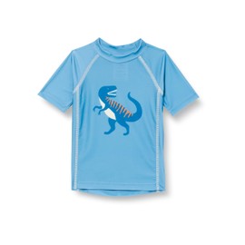 Playshoes Unisex Children's UV Protection Swimming Shirt Swimwear, Dino blue