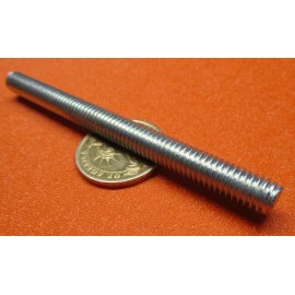 Unbranded Zinc Plated Steel Threaded Studs, RH, 5/16"-18 x 4.00" Length, Pkg of 10 Pcs