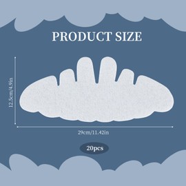 NICENEEDED 20 Pcs White Felt Baseball Caps Inserts, Flexible Washable Hat Sweat Liner Cap Fitter Insert, Long Last Hat Support Brim for Fitted Ball Sports Cap