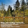 10Ft String Light Poles Light Poles forOutside Lights,Outdoor with Fence