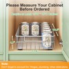 Pull out Cabinet Organizer, Stainless Steel 2-Pack Slide out Drawer