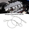 2Pcs Emergency Hood Release Cable Kit RP604802 Replacement for Corvette