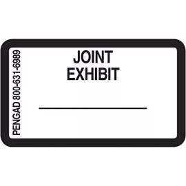 Pengad JOINT EXHIBIT, 7/8 X 1-1/2 inches, 240 labels per pack, White stickers