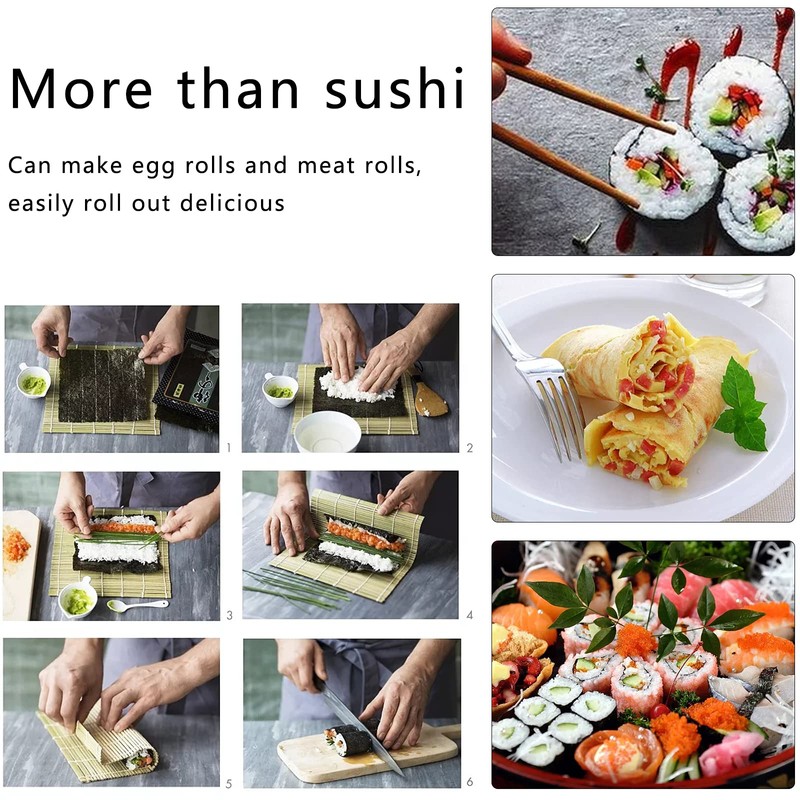 Thanice Upgraded Sushi Making Kit, 14-piece Sushi Kit Sushi Roller