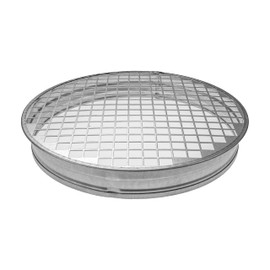 200mm Duct End Cap with Aluminium Mesh - Round Stainless Steel Cap, Aluminium Strainer - Ventilation Duct End Cap - Available in Various Sizes