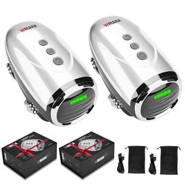 colorski 2PCS Handheld Massager, Vibration Neck/Legs/Hands/face Massager, 2 Massage nodes 2600AMH (Silver)