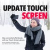 LERWAY Winter Warm Gloves, Touchscreen Non-Slip Thermal Black Gloves Men