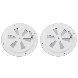 heyous 2pcs 316 Stainless Steel Boat Marine Air Vent Louver Round Butterfly Air Vent Gill Plate with Side Knob