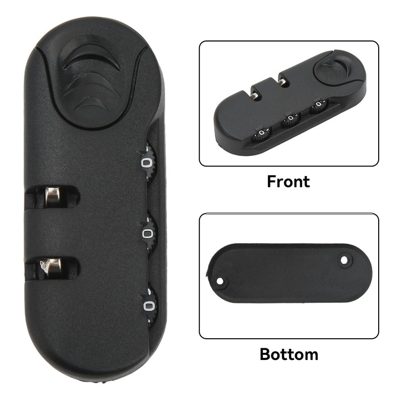 3 Digit Combination Lock, Versatile Travel Luggage Locks Suitcase Password