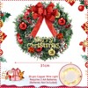 JEDWKFA Christmas Wreath 31 cm, Door Wreath Christmas, LED Wreath