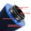 Blue 3" Inlet High Flow Clamp-On Cold Air Intake Filter