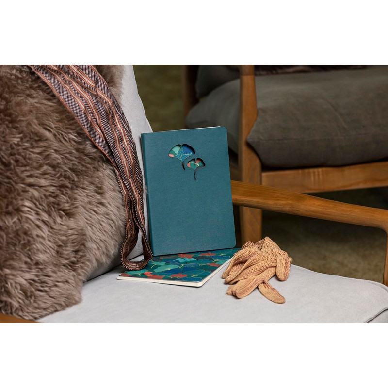 Clairefontaine Ginkgo 115949C Leather Notebook DIN A5 14.8 x 21
