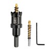 HSAWBIT 33 mm drill metal, TCT carbide drill bit, black,