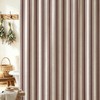 WOUVMA Brown Striped Shower Curtain Neutral
