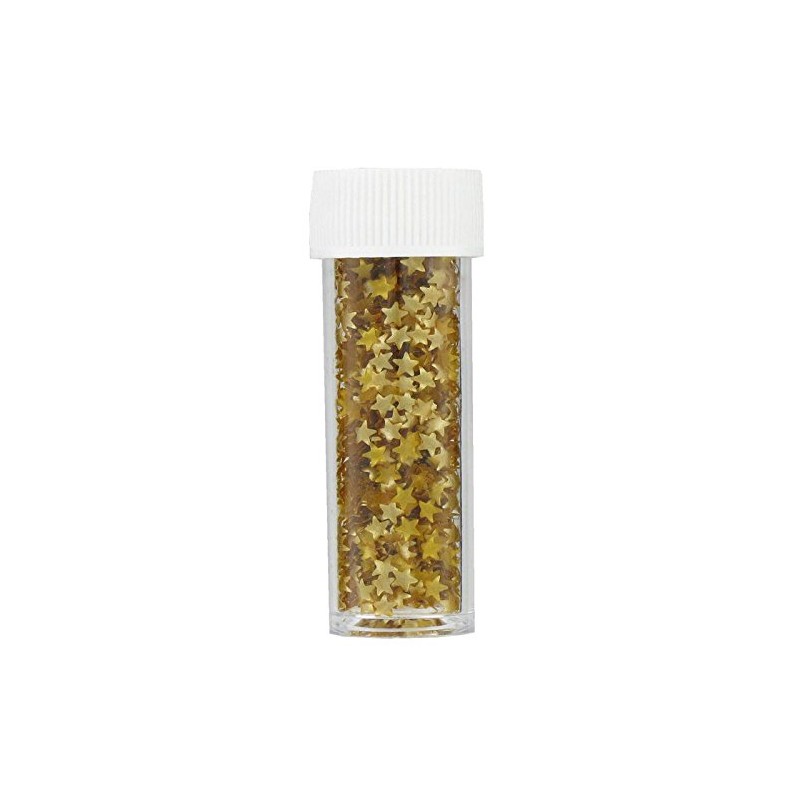 Wilton Edible Gold Glitter Star Sprinkles, Shimmering Sugar Stars for