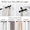 Meriville 1-Inch Diameter End Cap Single Window Treatment Curtain Rod,