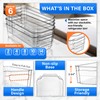 Lifemaster Stackable Plastic Freezer Organizer Bins - Clear Storage Containers