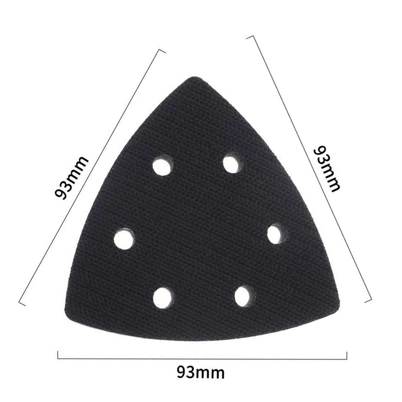 4PCS Soft Interface Pad Triangle Sanding Pad 3.67Inch, 6 Holes