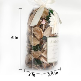 AlaTyche Potpourri Bags,Vanilla Scented Potpourri Bowl Fillers,Dried Flowers,Home Fragrance Sachet of Petal, Vase Decor (White Caramel)-Mini