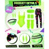 7 Pcs 80s Workout Costume 80s Accessories Set 90s Leotard