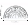 Math Protractors, EYLEER 10cm 180 Degrees Protractors Set, Clear Plastic