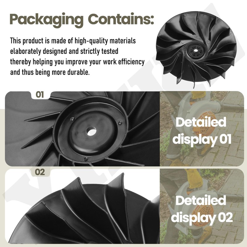 4241-704-3405 Fan Wheel & 4229-768-0300 Shredder Blade for ST-IHL BG86