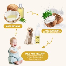 Hyefiomo Pet Bowl Cleaner with Brush - Plant-Based Formulated for Dogs and Cats, Effectively Cleaning Ways for Pet Food or Water Bowl, Fragrance-Free