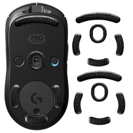 IMMOENUC - G Pro Wireless Mouse Sole Set of 2, High Durability, Low Friction, Special Pattern Design, Thin, Replacement for Mouse Legs, Enhanced Sliding Performance (Black)