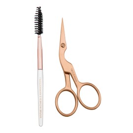 Tweezerman Rose Gold Brow Shaping Kit, Scissors & Brush (Set of 2)