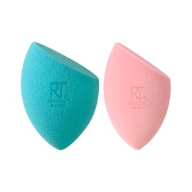 Real Techniques Miracle Mattifying Makeup Sponge Duo, Matte Finish, Cloud Skin, Full Coverage Foundation & Powder Makeup Blending Sponges for Oily Skin, Cruelty & Latex-Free Foam, 2 Count