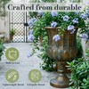 Worth Garden 24.5" H. Metal Urn Planters 1-Pack - Bronze