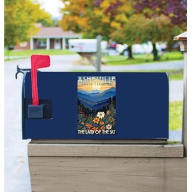 Asheville North Carolina Design F Souvenir Magnetic Mailbox Cover