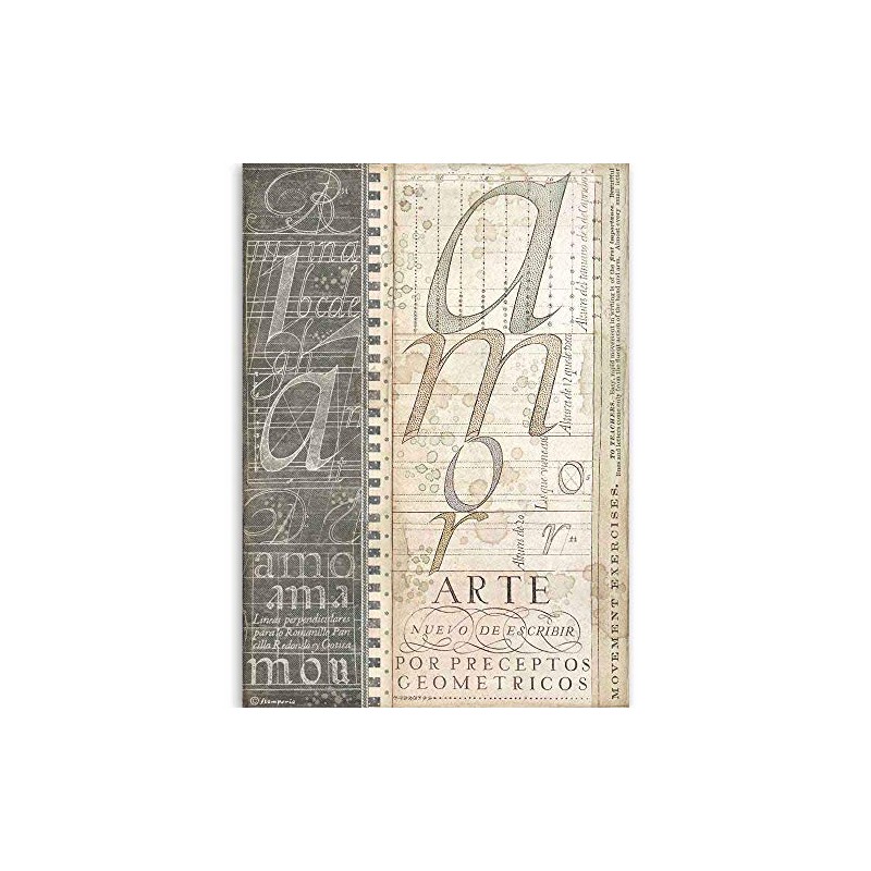 Stamperia Rice Paper-Alphabet, Various, A4