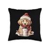 Dog Golden Retriever Christmas Throw Pillow