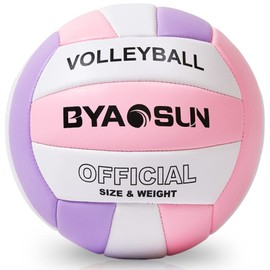 BYAOSUN Volleyball No. 5 Ball, PU, Practice, Outdoor/Indoor Use, No. 5 Volleyball, For Adults, High School Students, Elementary School Students, Soft, Lightweight, Beach Volleyball, Mom's Volleyball