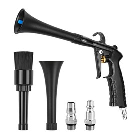 Pistola per pulizia ad aria compressa, Pistola di Scarico a Secco Blow Gun con 2 Ugelli, pistola ad aria compressa in Alluminio, Pulizia Interni Auto Rapida ed Efficiente per Sedili, Cruscotto