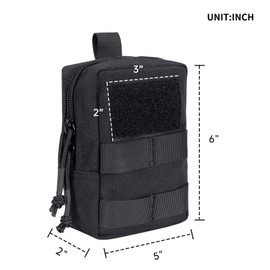 EXCELLENT ELITE SPANKER Tactical Molle Waist Bag Phone Pouch Bag Nylon Utility Pouch for Outdoor, Sports(Black)