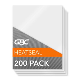 GBC Laminating Sheets, Thermal Laminating Pouches Letter Size, 3mil, HeatSeal Crystal Clear, 200 Pack (3202062)